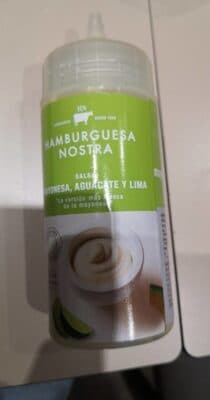 Salsa de mayonesa, aguacate y lima