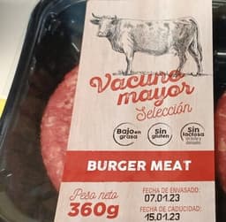 Hamburguesas vacuno mayor